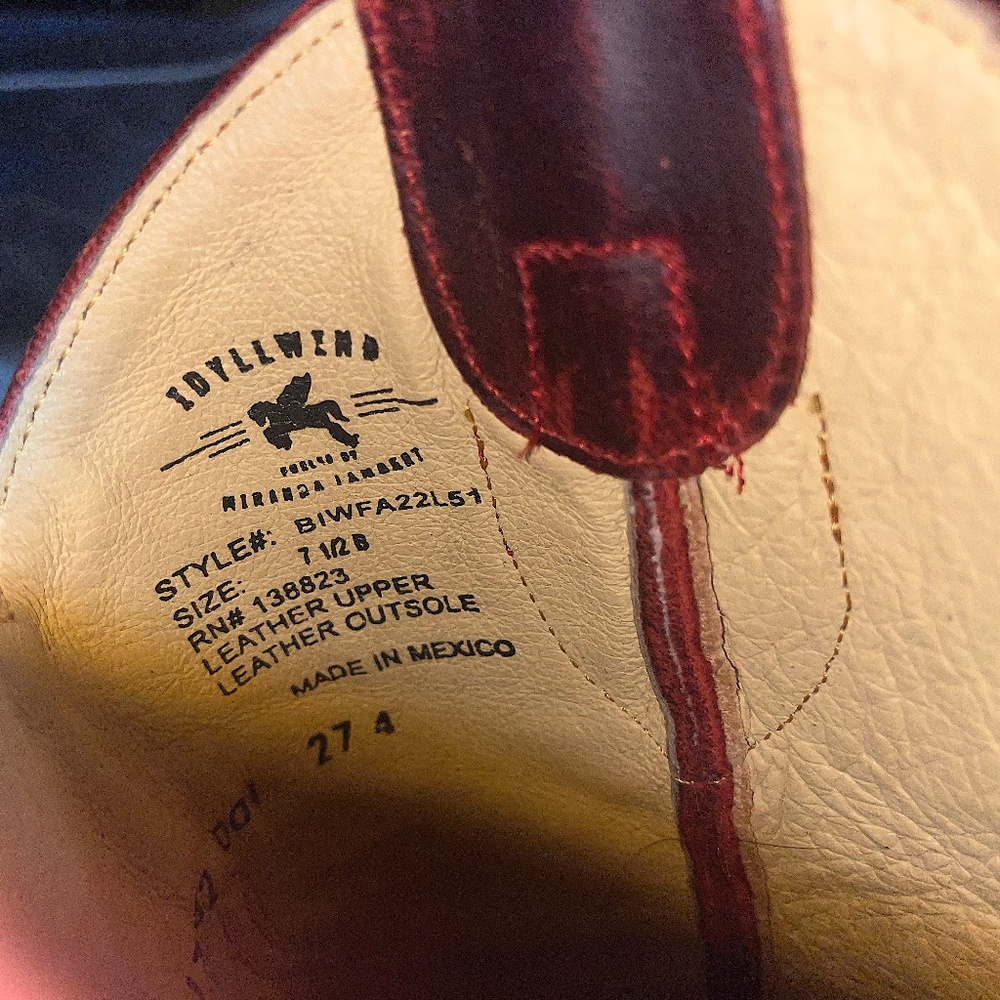 IDYLLWIND WOMEN'S WHEELS WESTERN BOOTIES - ROUND TOE RED WOMENS WESTERN BOOTS - Picture 6 of 6